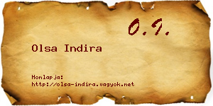 Olsa Indira névjegykártya